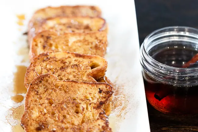 Cinnamon French Toast with Spiced Maple Syrup